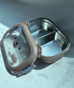 Hộp Cơm Giữ Nhiệt 2 Ngăn Gấu Nâu Dễ Thương