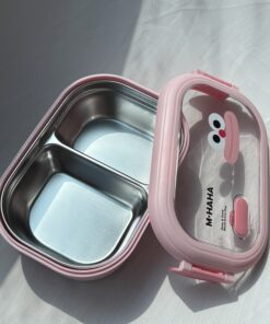 Hộp Cơm Giữ Nhiệt 2 Ngăn Hồng Baby
