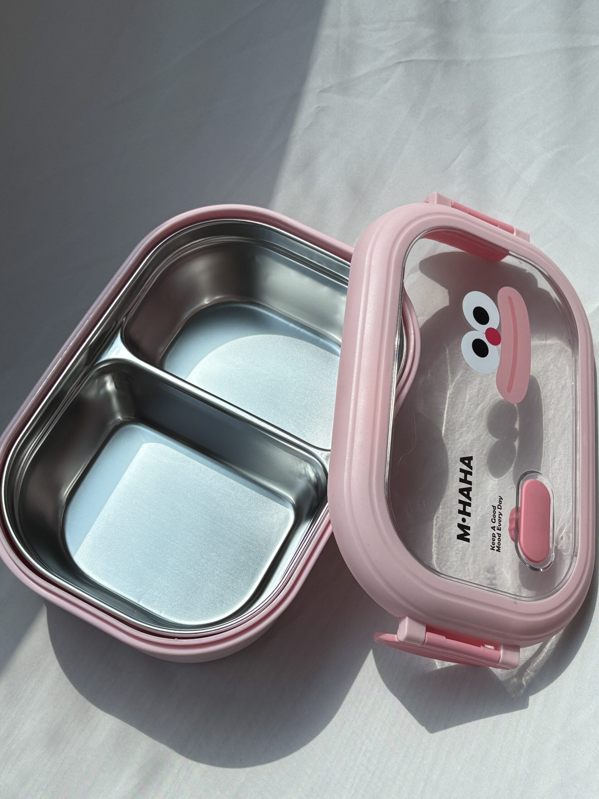 Hộp Cơm Giữ Nhiệt 2 Ngăn Hồng Baby