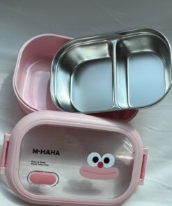Hộp Cơm Giữ Nhiệt 2 Ngăn Hồng Baby