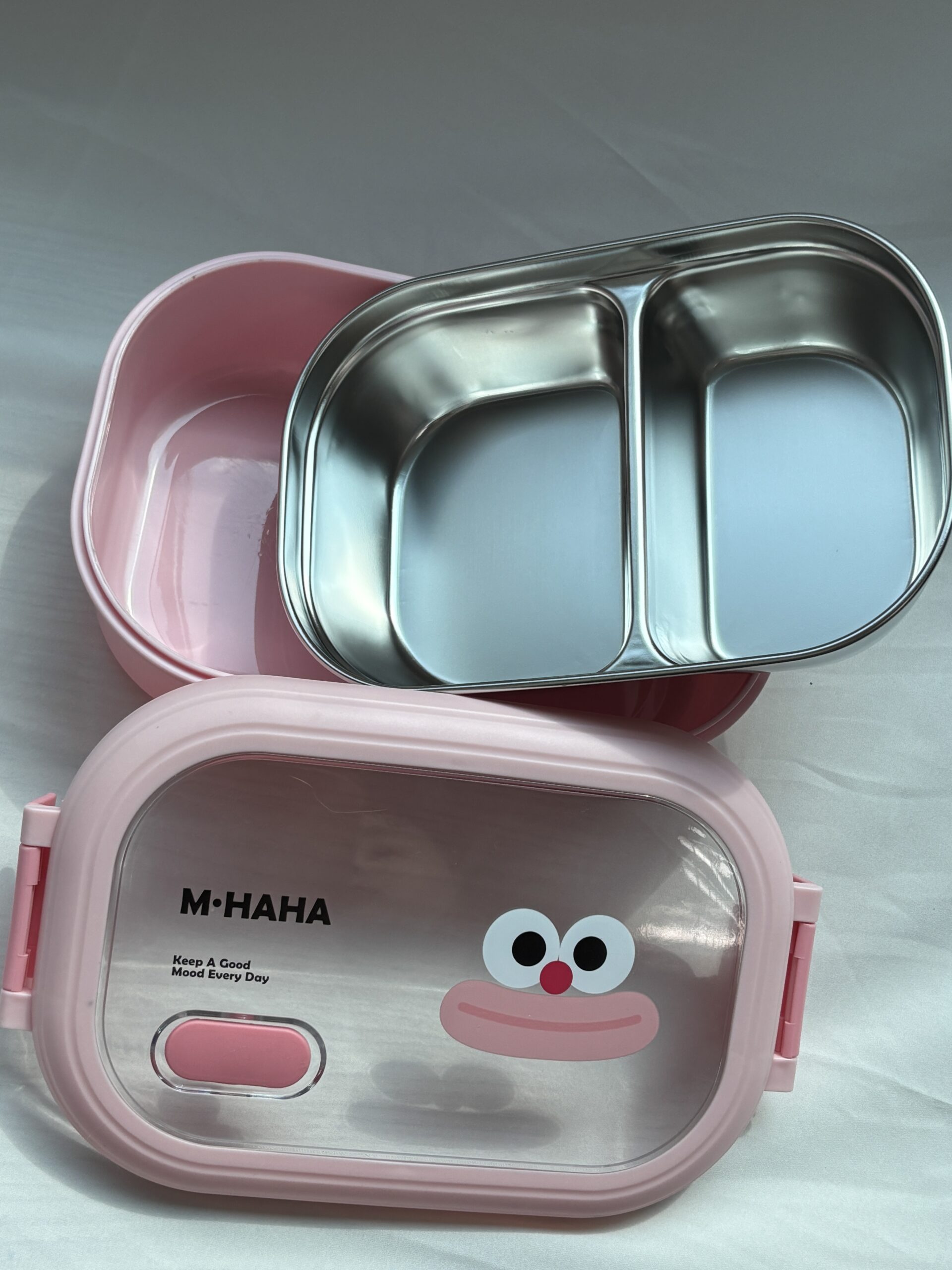 Hộp Cơm Giữ Nhiệt 2 Ngăn Hồng Baby