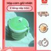 Hộp Cơm Giữ Nhiệt 2 Tầng Nắp Tròn Tiện Lợi | Măm Măm Box