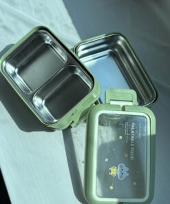 Hộp Cơm Giữ Nhiệt 2 Tầng Xanh Pastel Dễ Thương