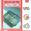 Hộp Cơm Giữ Nhiệt Khay 2 Ngăn Inox 304