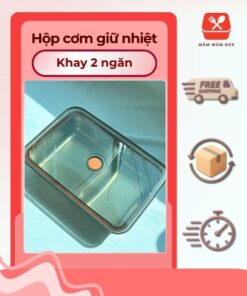 Hộp Cơm Giữ Nhiệt Khay 2 Ngăn Inox 304