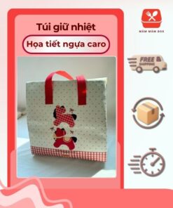 Túi Giữ Nhiệt Họa Tiết Ngựa Caro Đáng Yêu