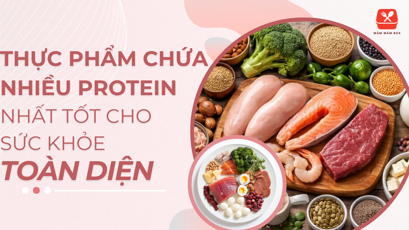 Thực phẩm chứa nhiều protein nhất tốt cho sức khỏe, dễ chế biến thành cơm hộp mang đi làm. Ăn đúng đủ protein mỗi ngày để cơ thể khỏe mạnh hơn. Xem ngay!