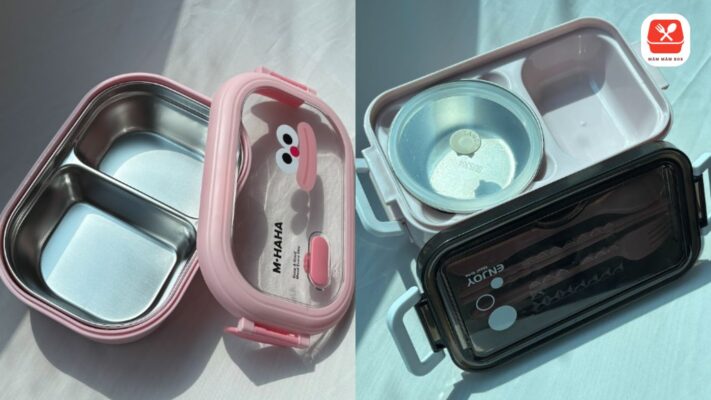 Hộp cơm giữ nhiệt Măm Măm Box với chất liệu inox 304 cao cấp chống gỉ, giữ nhiệt với món bún măng vịt