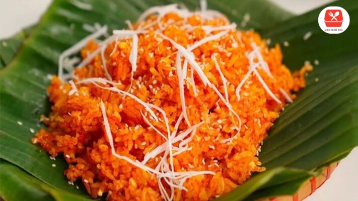Xôi gấc đỏ đẹp dẻo thơm không chỉ ngon miệng mà còn đẹp mắt trong mọi dịp lễ tết