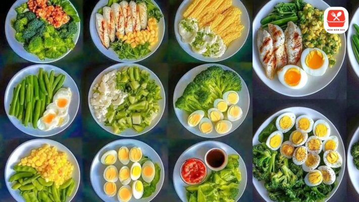 Thiết lập khay cơm đầy đủ nhóm chất dinh dưỡng nhưng ít năng lượng để hỗ trợ quá trình đốt mỡ thừa hiệu quả.