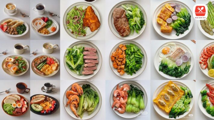 Việc đong đếm và phân chia các khay ăn đầy đủ nhóm chất giúp hình thành thói quen ăn uống khoa học cho trẻ nhỏ.